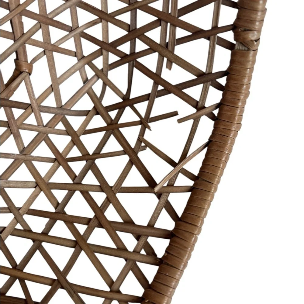 Vintage Woven Basket Ethnic Weave Minimalist Neutral Boho